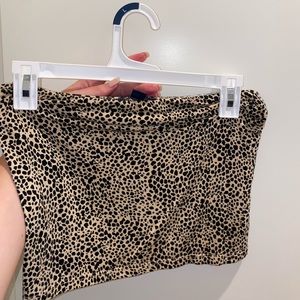 Cheetah print strapless crop top